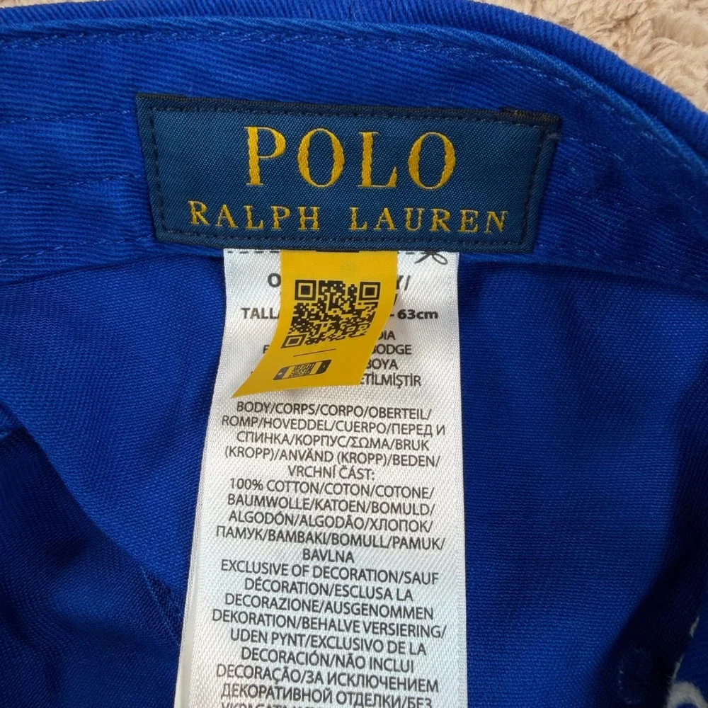 Polo Ralph Lauren Men OS Baseball Cap Royal Blue White Pony Logo NWOT
